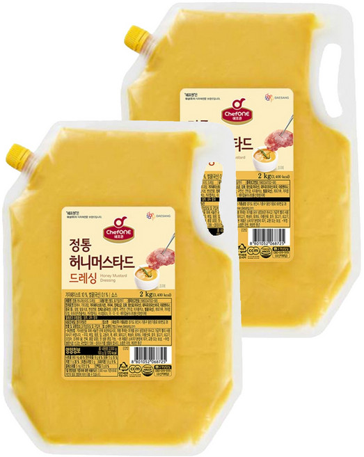 쉐프원 정통 허니머스타드 드레싱, 2개, 2kg