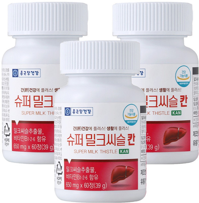 종근당건강 슈퍼 밀크씨슬 칸, 60정, 3개