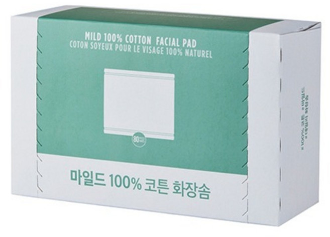 더페이스샵 데일리 마일드 100% 코튼 화장솜, 80개입, 1개