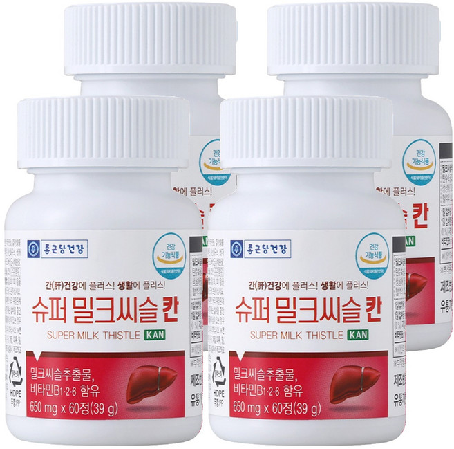종근당건강 슈퍼 밀크씨슬 칸, 60정, 4개