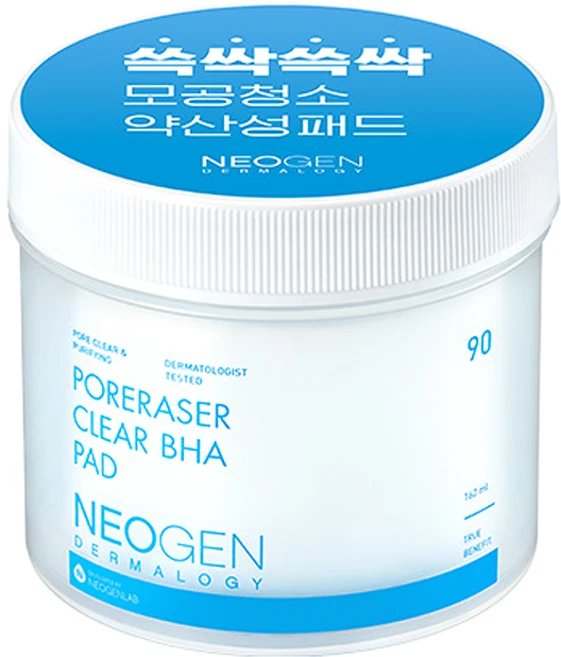 네오젠더마로지 포어레이져 클리어 BHA 모공 패드 160ml, 90매입, 1개 - 쿠팡