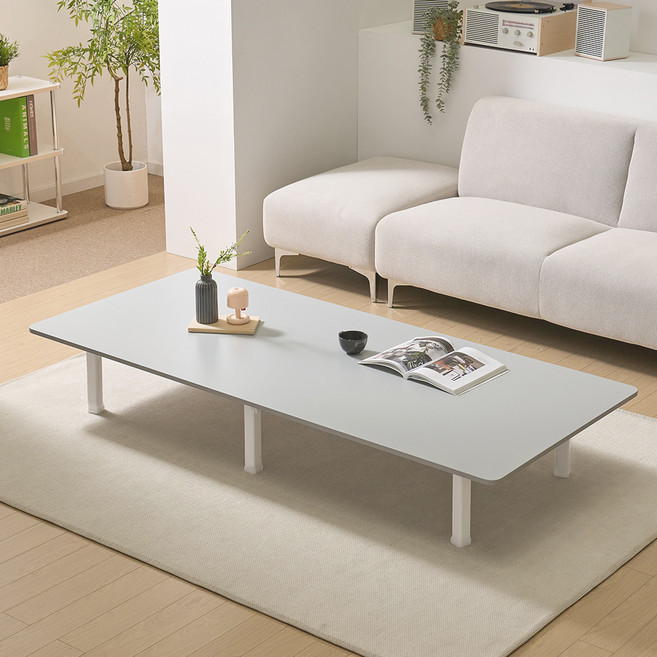 아이캔컴퍼니 국내생산 모모 폴딩 좌식 테이블 4단 높이조절 고객직접설치, 연그레이