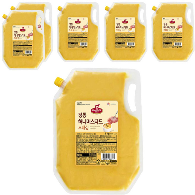 쉐프원 정통 허니머스타드 드레싱, 6개, 2kg