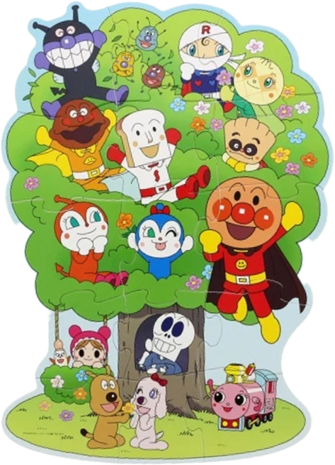 sun-star 麵包超人 大片拼圖 人物大集合, 1組, 15片