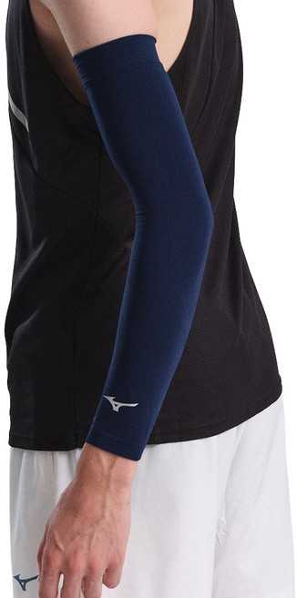 미즈노 더블 립 손목형 쿨토시 양팔 세트, 네이비, 2세트