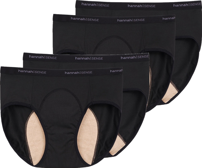 한나센스 생리팬티 미디나이트 + 미디데일리 세트, Black, 소형, 2세트