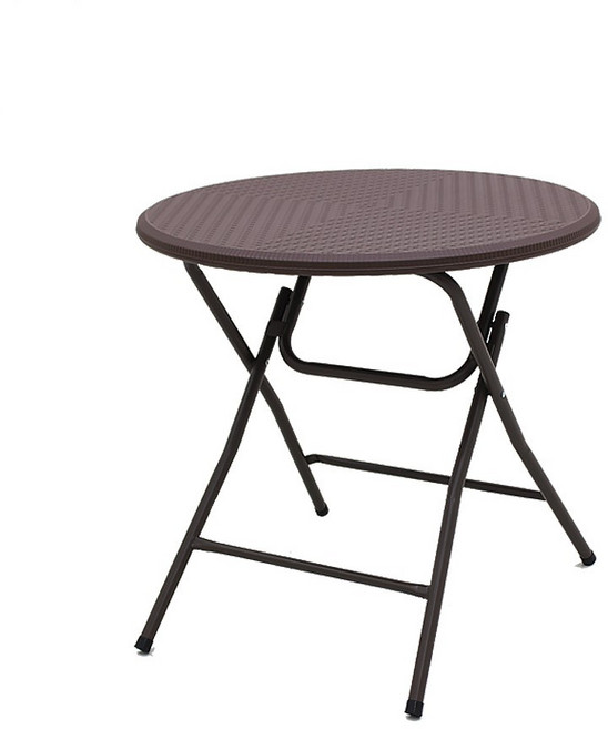 오에이데스크 프리미엄 브로몰딩 테이블 원형 800, 브라운