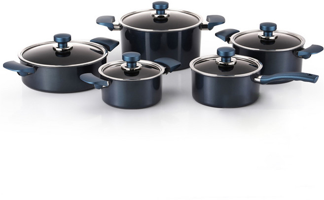 해피콜 클래식 다이아몬드 냄비 세트 5개, 혼합색상, 냄비 5종, 1세트