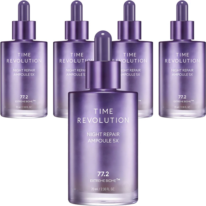 미샤 타임 레볼루션 나이트리페어 앰플 5X, 70ml, 5개 - 쿠팡