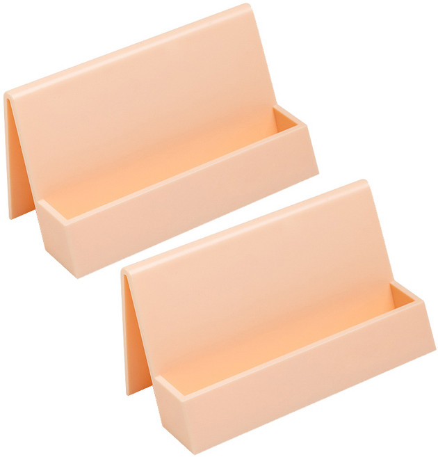 윰스 심플 데스크 명함꽂이 카드홀더 핑크, 2개, 1단