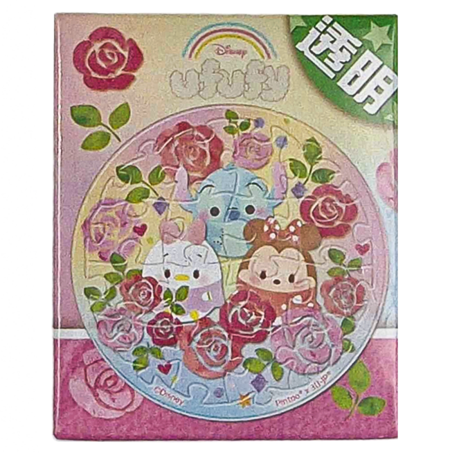 Pintoo 優利瑪 Disney Ufufy 水果花卉系列 玫瑰拼圖磁鐵 圓形 Set 16片 透明, 1盒