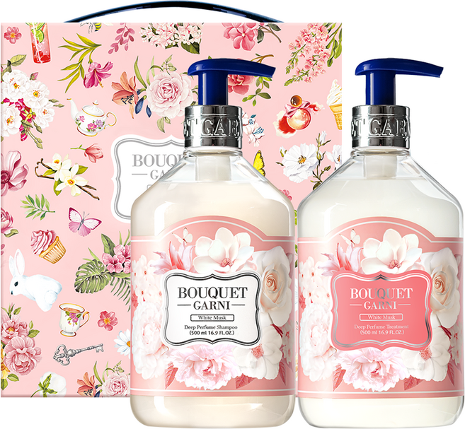 부케가르니 딥퍼퓸 화이트머스크 샴푸 + 트리트먼트, 1세트