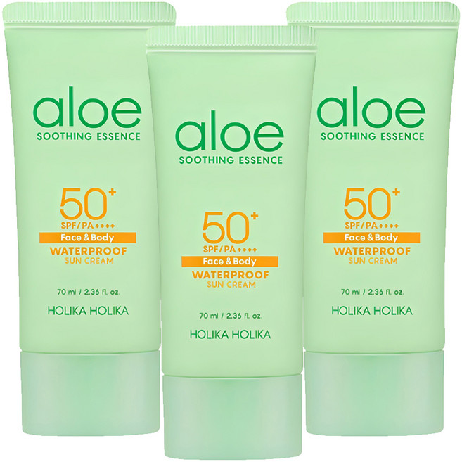 홀리카홀리카 알로에 워터프루프 선크림 SPF50+ PA++++, 70ml, 3개