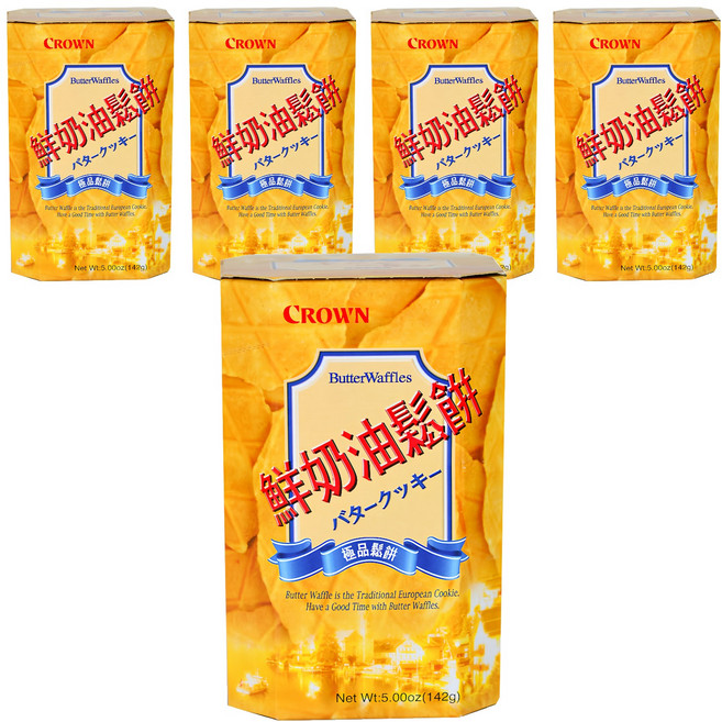 CROWN 皇冠 鮮奶油鬆餅, 142g, 5盒