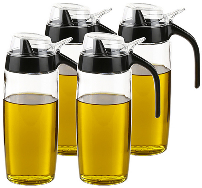 시노글라스 원터치 오일병 블랙, 500ml, 4개