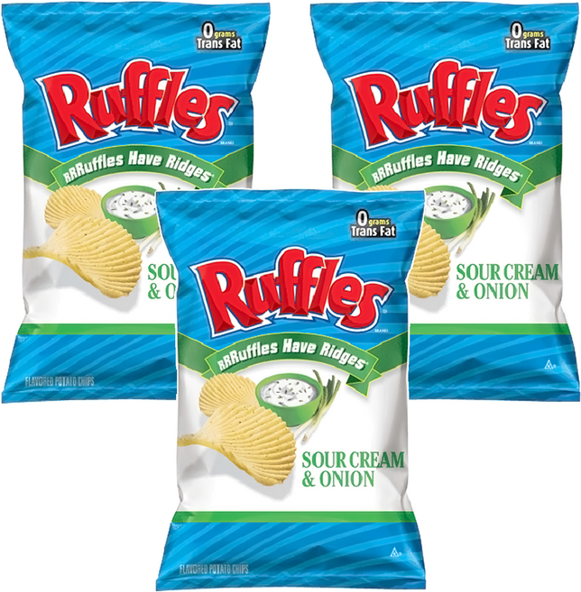 RUFFLES 波樂 洋芋片 香蔥, 184.2g, 3包