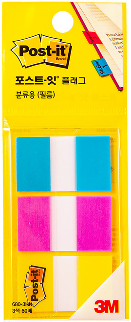 포스트잇 플래그 680-3KN, 60개입, 3개