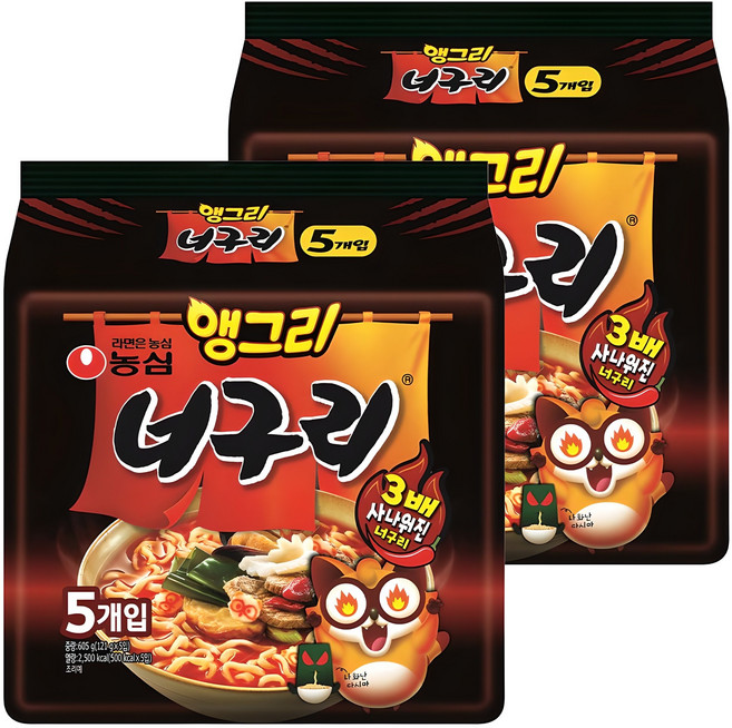 너구리 앵그리 121g, 10개