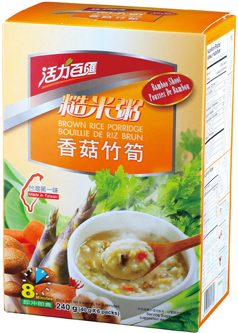 活力百匯 香菇竹筍糙米粥, 240g, 1盒