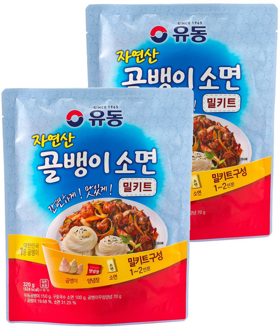 유동 골뱅이 소면 밀키트, 320g, 2개
