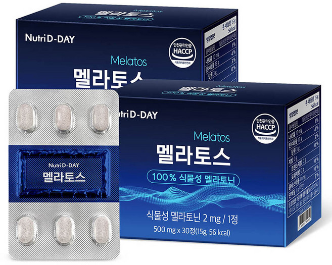 뉴트리디데이 식물성 멜라토닌 함유 멜라토스, 30정, 2개