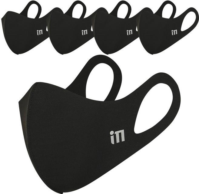아이엠섬유 쿨 마스크, 블랙, 5개