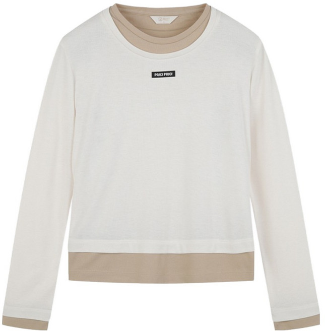 프로젝트엠 여성용 레이어드 긴팔 티셔츠