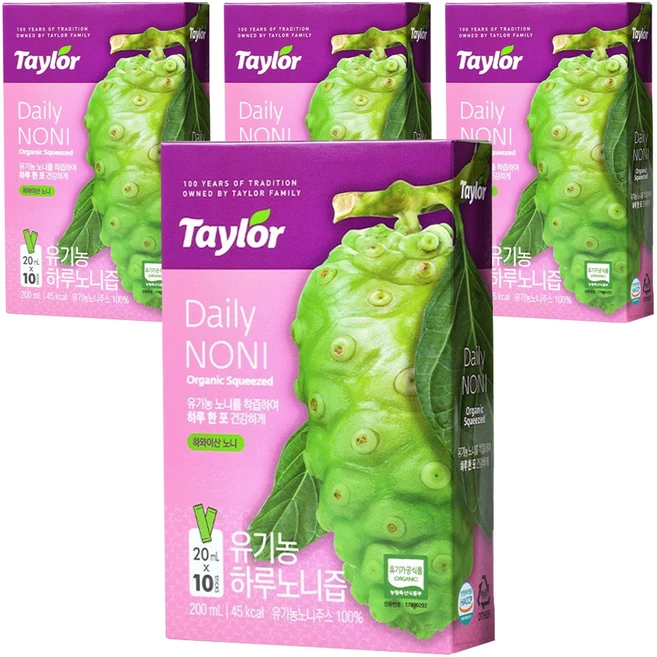 테일러 유기농 인증 하루노니즙, 40개, 20ml - 쿠팡