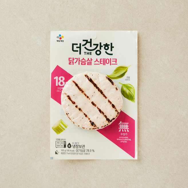 더건강한 부드러운 닭가슴살 직화 스테이크, 100g, 1개