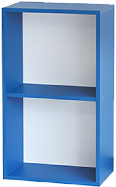 양지가구 공간박스 책장, 파랑, 2단