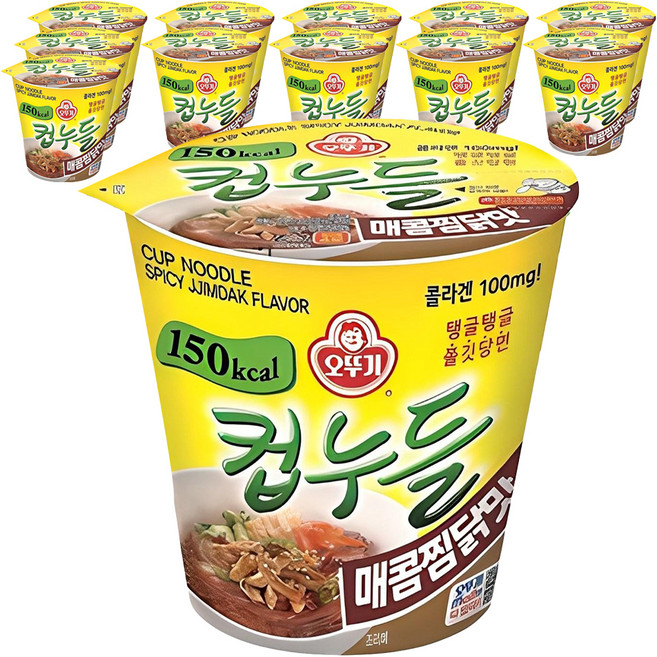 오뚜기 컵누들 매콤찜닭맛 45.5g, 12개