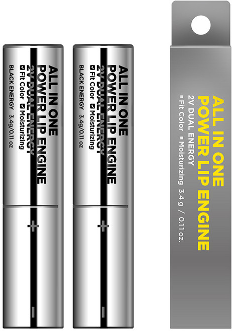 미프 올인원 파워 립밤 엔진, 블랙, 2개