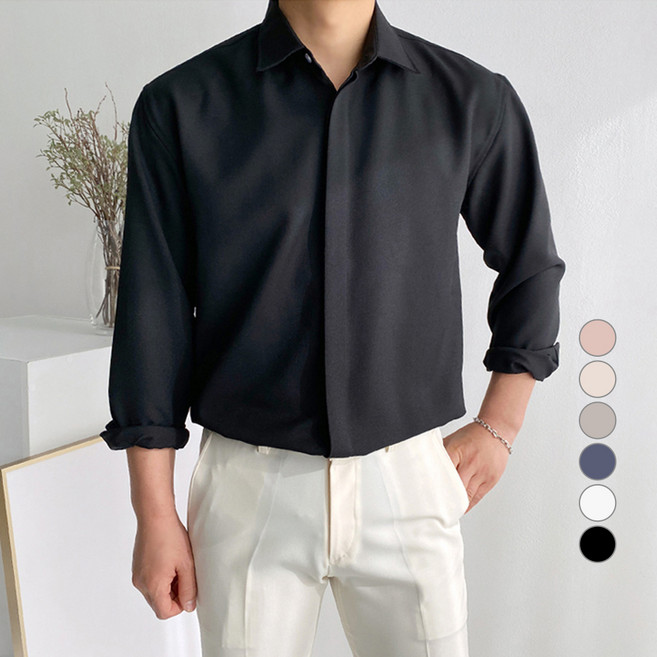 Mercita 男士 Brain 隱藏式鈕扣襯衫