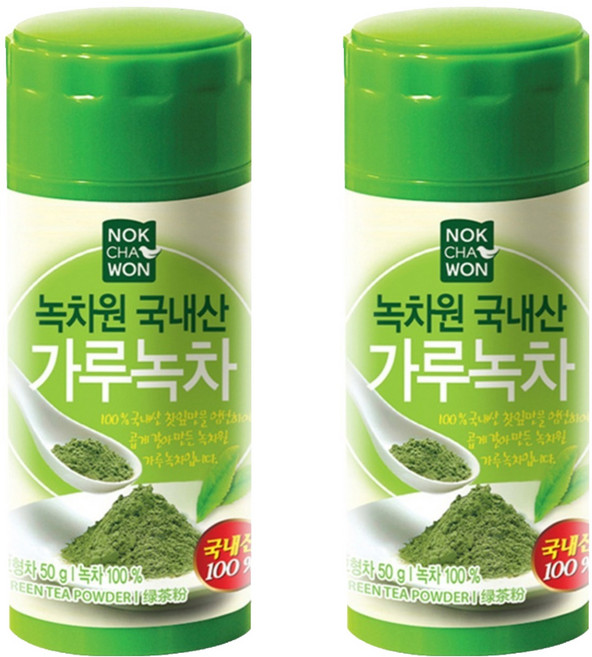 녹차원 국내산 가루녹차, 50g, 2개