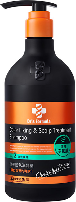 台塑生醫 Dr's Formula 恆采固色洗髮精 清爽空氣感, 580g, 1瓶