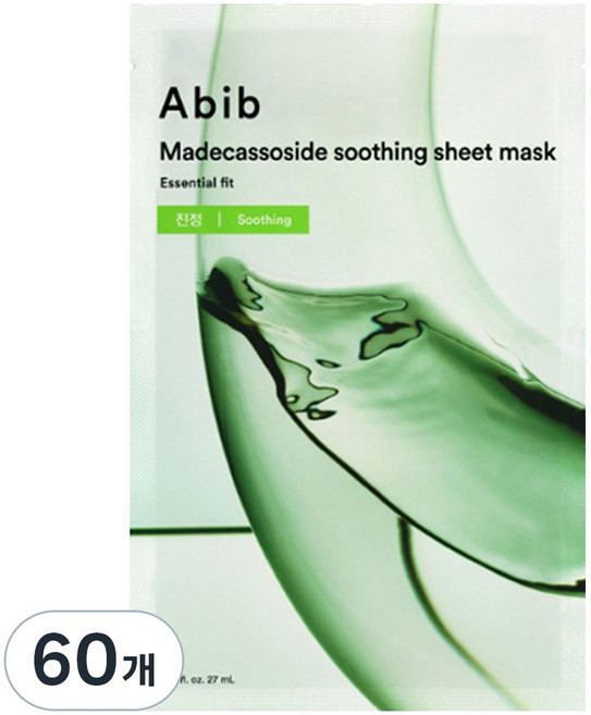 아비브 마데카소사이드 진정 에센셜핏 마스크팩, 1개입, 60개