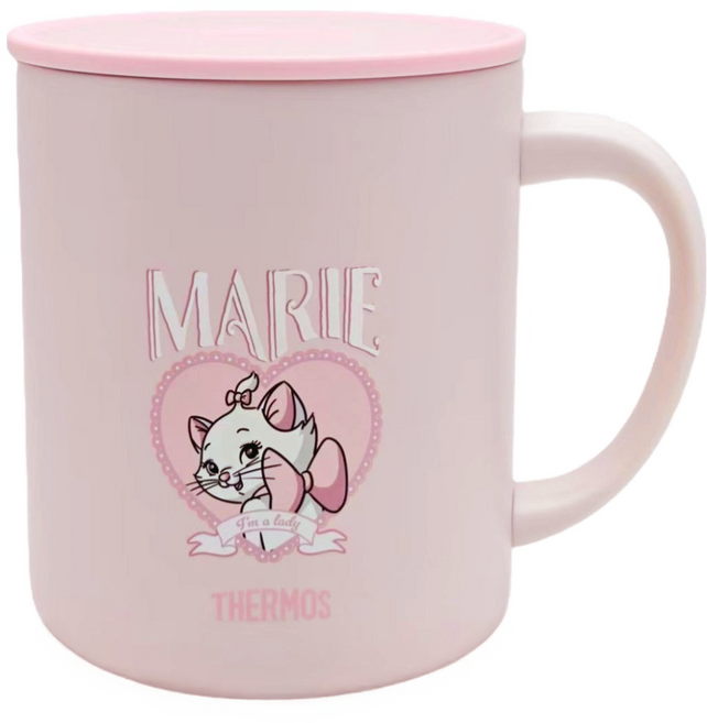 THERMOS 膳魔師 瑪麗貓系列 真空保溫馬克杯 JDG-450MR-PK 450ml, 粉色, 1個