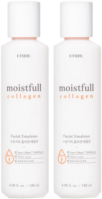 에뛰드 New 수분가득 콜라겐 에멀전, 180ml, 2개 - 쿠팡
