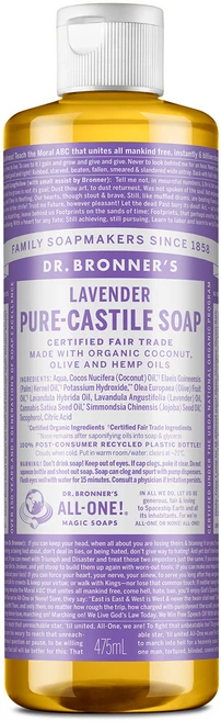 닥터브로너스 페이스 앤 바디 퓨어 캐스틸 솝 바디워시 라벤더, 475ml, 1개 - 쿠팡