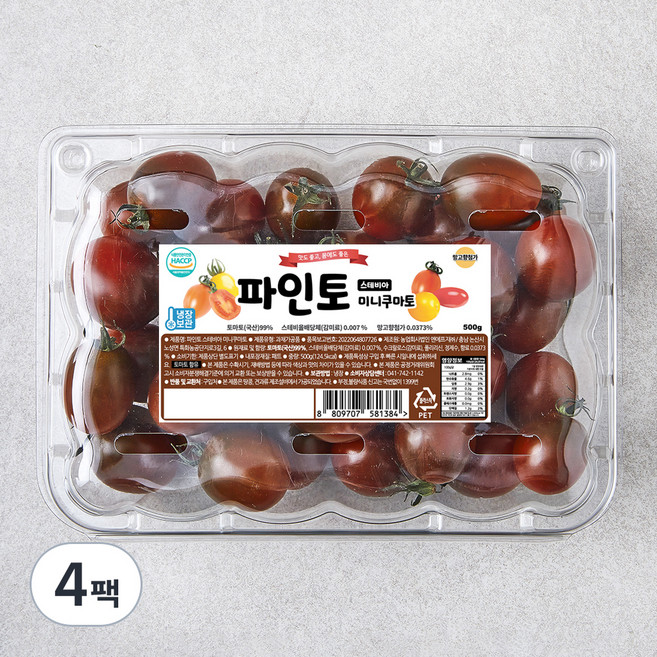 파인토 스테비아 미니쿠마토, 500g, 4팩
