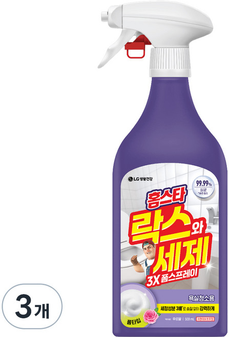홈스타 락스와 세제 스프레이 후로랄, 3개, 500ml