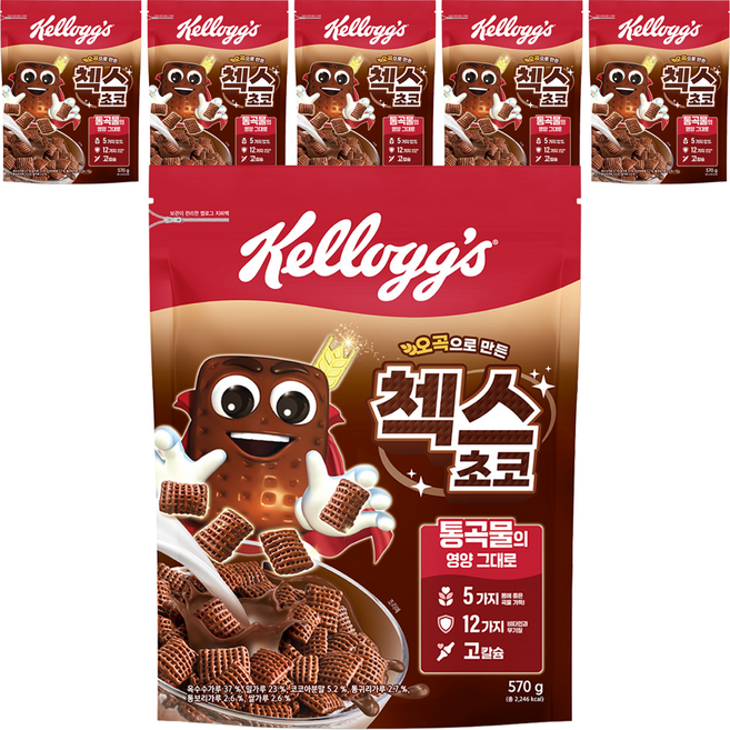 첵스초코 오곡으로 만든 시리얼, 570g, 6개