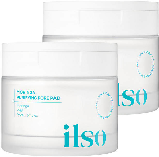 ilso 辣木緊緻毛孔棉片 含PHA和LHA成分 管理角質 光滑細緻 淨化毛孔 保濕 清爽潤澤 潔淨舒適, 2件, 60片