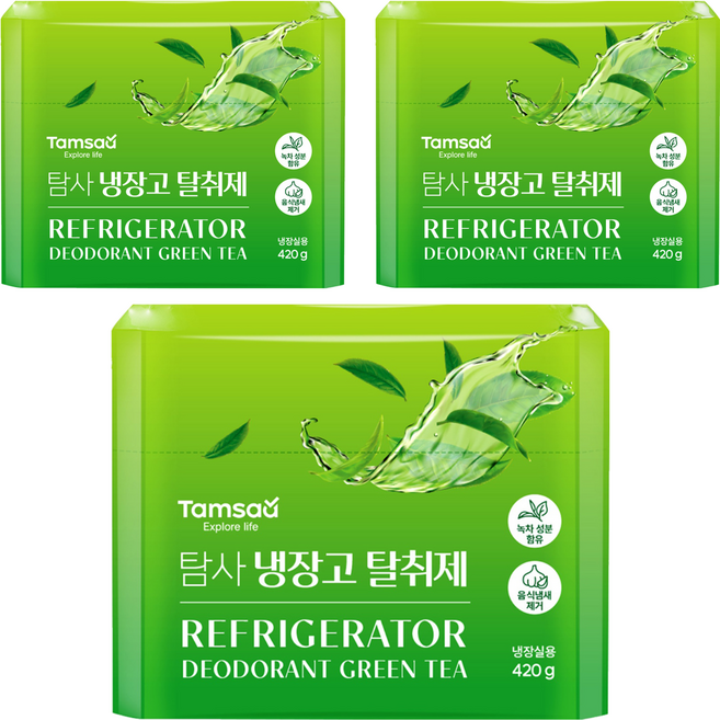Tamsaa 冰箱除臭劑, 420g, 3個