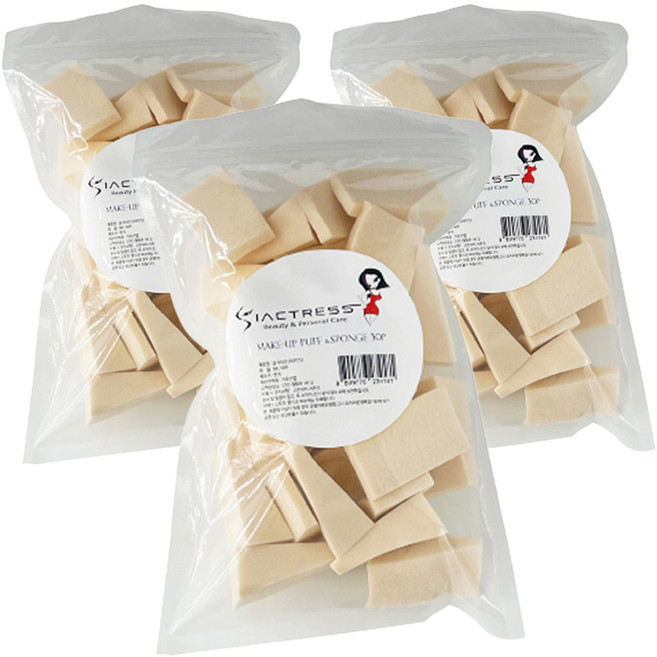 아이엑트리스 1month 삼각 퍼프 30p, 3개