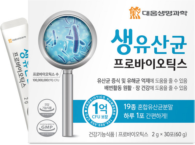 대웅생명과학 생유산균 프로바이오틱스 30p, 60g, 1개