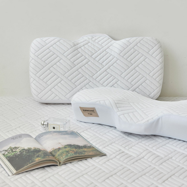 리브맘 프리미엄 듀라쿨 아이스냉감 3D 경추 메모리폼 베개, 아쿠아
