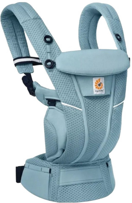 ergobaby Breeze多功能透氣背巾 0~9個月 700g, 石板藍