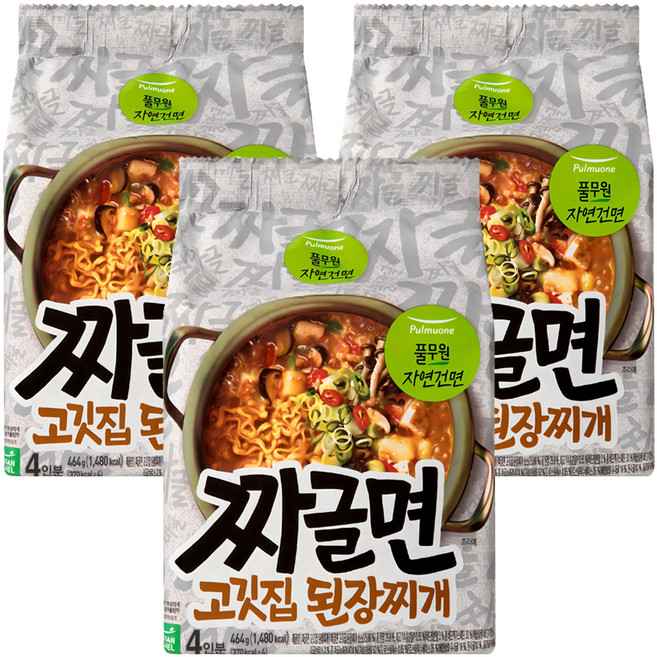 풀무원 짜글면 고깃집 된장찌개 116g, 12개