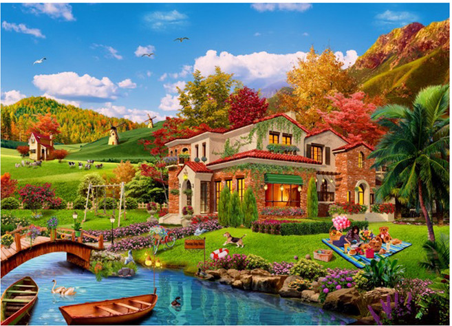 제이앤케이 여러가지 배경의 퍼즐, 1000피스, 스타일6, 1개